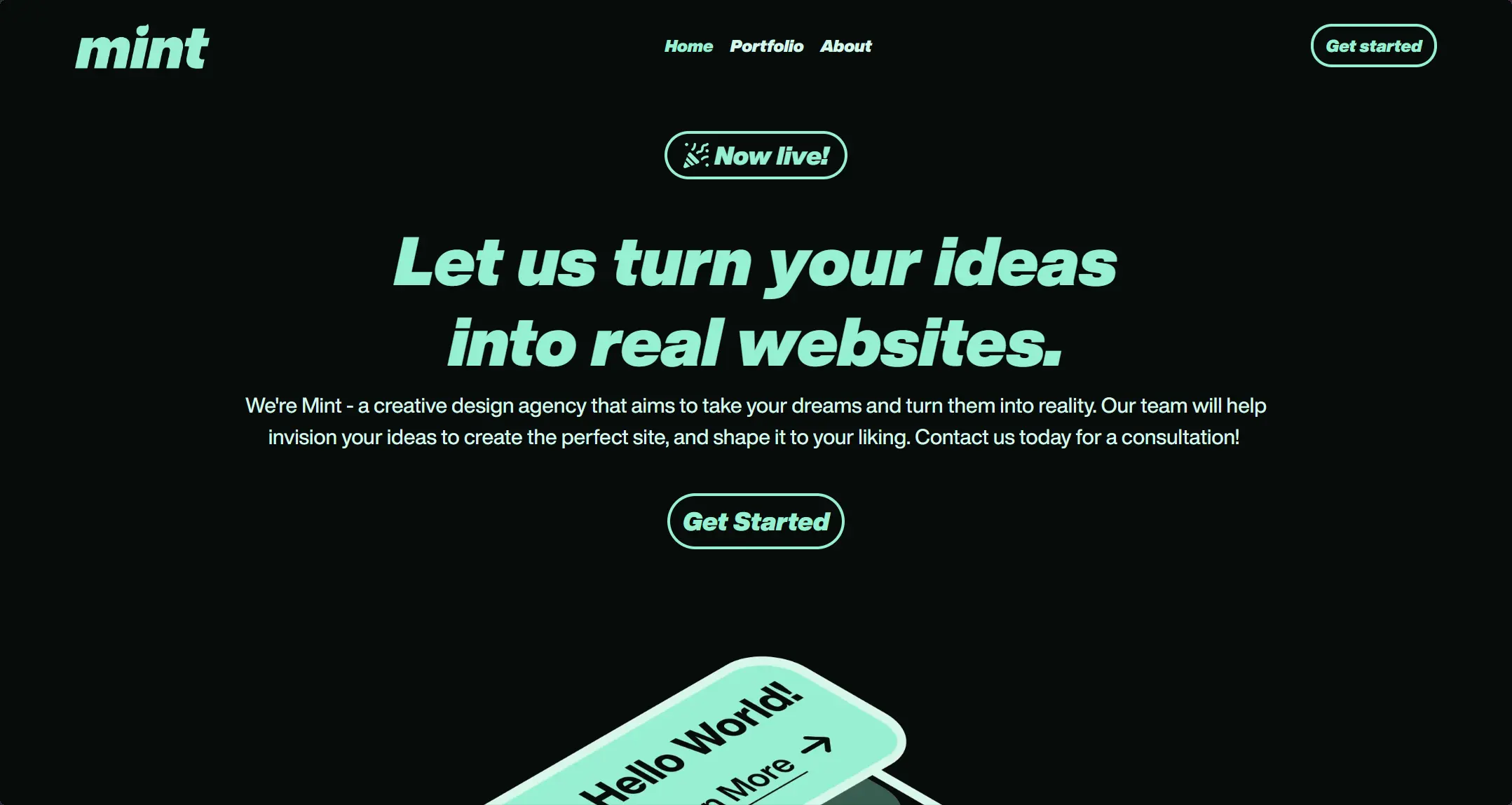 Mint website screenshot